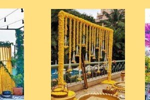 Hanging Marigold Curtains - Udaipur Hotel, Villa & Resort